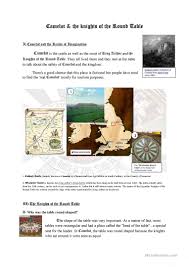Legend says that there may have been anywhere between 25 to 200 knights, many of whom performed gallant deeds of great reknown. Camelot And The Knights Of The Round Table English Esl Worksheets For Distance Learning And Physical Classrooms