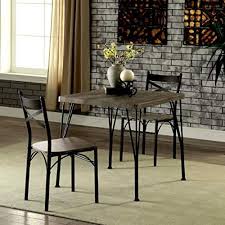 Rustic Pub Table Set 3 Piece Compact Modern Indoor Gray And Dark Bronze Dining Set With 2 X Shaped Back Chai Dining Table Dining Table Chairs Rustic Pub Table