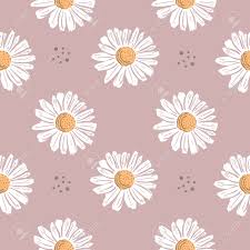 Beautiful florals for beautiful walls. Repeat Daisy Flower Pattern With Pink Background Seamless Floral Royalty Free Cliparts Vectors And Stock Illustration Image 144210347