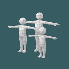 Stickman Kids Character 3d Model Kid Character 3d Model Low Poly 3d Models