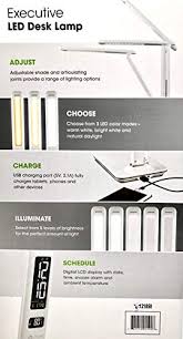 Sanitizing led desk lamp with usb charging and clock is perfect to create a healthier workspace every time you turn on your light. Ottlite Executive Desk Lamp With 2 1a Usb Charging Port