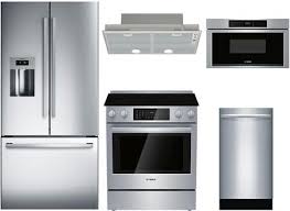 Don't miss these great prices on bosch kitchen appliance packages. Bosch 5 Piece Kitchen Appliances Package With B26ft50sns 36 Inch French Door Refrigerator Hei8056u 800 Series 30 Inch Slide In Electric Range Dhl755buc 30 Inch Hood Insert Sgx68u55uc 18 Inch Full Console Dishwasher And Hmd8053uc