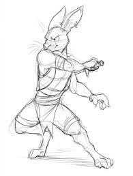 Rabbit With A Sword Sketch By Https Www Deviantart Com Temiree On Deviantart Furry Drawing Animal Sketches Character Art