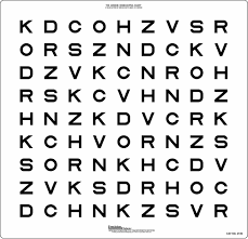 Sloan Greene Hemianopsia Translucent Distance Chart