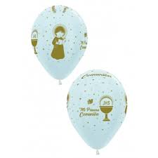 De fácil montaje y colocación. Globos Para Comunion 12 30cm Sempertex Para Decorar La Fiesta