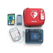 En hjertestarter er et apparat, som kan afgive et kontrolleret elektrisk stød til hjertet, der kan genskabe den normale hjertepumpefunktion. Elektrod Philips Heartstart Frx