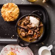 Add the meat and cover with one can of campbell's® cream of mushroom soup and add one package of lipton® onion soup mix on top. Holiday Beef Brisket With Onions Recipe Bruce Aidells Food Wine