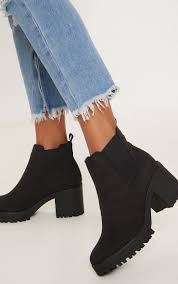 Expect compliments every time you slide on a pair of thursday boots' chelsea boots with its statement pull tab in the back. Black Chunky Chelsea Boot Shoes Prettylittlething Usa