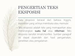 Struktur Teks Eksposisi Lembur Singkur