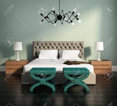 Die formsprache ist klar und schnörkellos. Moderne Elegante Grune Luxus Schlafzimmer Mit Hocker Und Lederbett Lizenzfreie Fotos Bilder Und Stock Fotografie Image 27207280