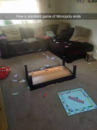 You Can T Play A Game Of Monopoly Without Wanting To Flip The Table Family Game Night Have A Laugh Table Flip