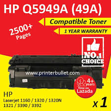 Suppliesoutlet.com provides high quality compatible & oem printer cartridges & supplies for the hp laserjet 1160. Hp Q5949a 49a 5949 Compatible Toner Cartridge For Hp Laserjet 1160 1320