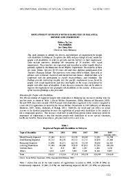 Facilities for persons with disabilities. Doc Employment Of People With Disabilities In Malaysia Drivers And Inhibitors Ching Mey See Academia Edu