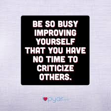 Office of the assistant secretary for planning and evaluation office of the assistant secretary for planning and evaluation Be So Busy Improving Yourself That You Have No Time To Criticize Others