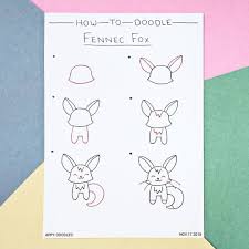 For More Cute And Easy Step By Step Doodles Follow Me On Instagram Appydoodles Cute Doodles Bulletjour Step By Step Doodles Doodles Fox Drawing Easy