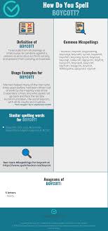 Correct Spelling For Boycott Infographic Spellchecker Net
