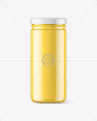 Download Clear Glass Jar With Ghee Clarified Butter Mockup In Jar Mockups On Yellow Images Object Mockups