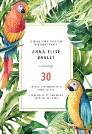 Tropical Garden Birthday Invitation Template Free Greetings Island Garden Invitations Birthday Invitation Templates Tropical Invitations
