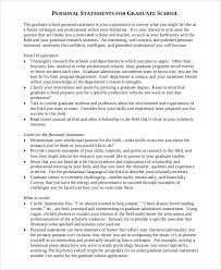 Grad School Personal Statement Examples Personal Statement Examples Graduate School Personal Statement Grad School