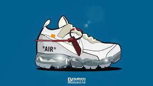 Cartoon Off White Shoes Wallpaper