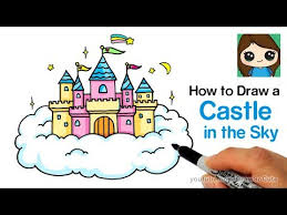 Castle drawings for inspiration and fun. How To Draw A Castle In The Sky Easy Safe Videos For Kids