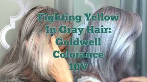 After leaving the paste sit for about 15 minutes, rinse off your hair with warm water and apply the apple cider vinegar. Fighting Yellow In Gray Hair Goldwell Colorance Foam In Toner 10v White Ombre Hair Hair Toner Goldwell Colorance