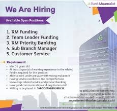Customers from global routes are prescribed to get linked with customer care representatives in quick time frame. Lowongan Kerja Bank Muamalat Desember 2018 Syariahbank Com
