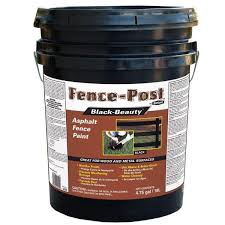 Painting the finished diy fence pulls everything together to create a beautiful visual whole, making it look uniquely stylish. Gardner 4 75 Gal Black Beauty Asphalt Fence Paint 9005 Ga The Home Depot