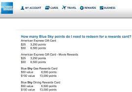 You can redeem membership rewards® points for a variety of gift cards, including retail, travel, dining, entertainment and american express® gift cards. How To Redeem Blue Sky Points