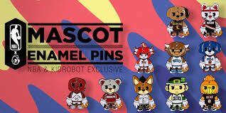 Mascot head, mascot body, shoes or shoe covers, gloves, (tail), etc. Action Figure Insider New Kidrobot X Nba Mascot Enamel Pins Now Available At Kidrobot Com