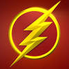 Draw the edge of the flash's mask by drawing an angled line across his face. 1