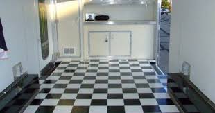 Black And White Checkered Floor 8 Wide Black White Checkered Checker Flooring Floor Trailer Continuous Vinyl Flooring Retro Kitchen Kitchen Flooring