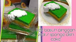 Kek span basuh pinggan edible dish sponge cake. Kek Viral Kek Span Basuh Pinggan Sponge Kek Dish Cake Youtube
