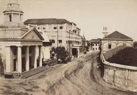 1855 India, Bombay. The Old Back Bay viewed from Malabar Hill.