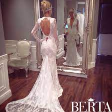 Stunning Dress From Berta Trunk Show In Dublin Ireland At Cari S Closet Bridal Long Sleeve Bridal Gown Long Sleeve Wedding Dress Lace Mermaid Wedding Dress