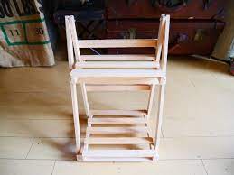 ダイソーの木製花台のクオリティーがすごい プレートを付けるだけ簡単リメイク 折りたたみテーブル diy 100均 diy インテリア diy 家具