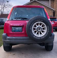 Red Rd1 Crv Lifted Jeep Wheels 235 75 15 A T Tires Jeep Wheels Lifted Jeep Honda Crv