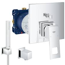 Sie brauchen beim duschen oder baden nicht mehr aufzupassen, dass sie sich anstoßen. Grohe Eurocube Euphoria Cube Unterputz Armaturen Set Wanne Up Brausegarnitur Ebay