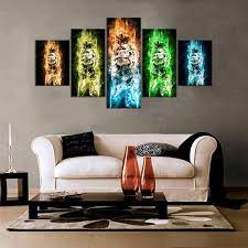 Big canvas paintings for home decor. Unframed 5 Pieces Canvas Painting Anime Posters Cartoon Dragon Ball Z Dragon Ball Super Goku Ultra Instinct Goku Super Saiyan Wall Art Room Decor Frameless Wish