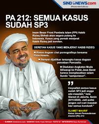 24 juni 2021, 11:54:24 wib. Sindografis Pa 212 Semua Kasus Sudah Sp3 Jelang Kepulangan Habib Rizieq