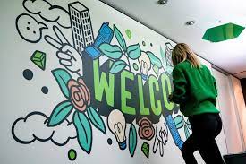 headspace mural on behance mural art classroom illustration