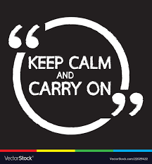 Keep calm and carry on lettering design Royalty Free Vector