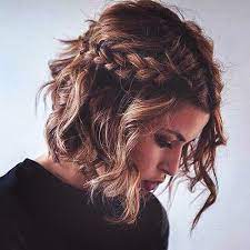 This Gorgeous Braid Is Easy To Style And Works For Medium Length Hair Too Formalhairstylesforshorthairshoulde Short Hair Styles Hair Styles Curly Hair Styles