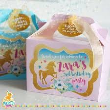 Birthday Party In A Box For Adults Unicorn Party Personalised Children S Party Box Finished With A Gold Ribbon Mermaid Tail Decal A Unicorn Party Invites Unicorn Birthday Parties Unicorn Party