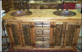 Ms1371 62d Rustic Bathroom Vanity Double Sink 62 Bathroom Vanity Log Cabin Copper Sinks Rustic Bathroom Vanities Rustic Bathroom Bathroom Vanity