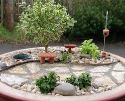 Miniatur Banke Teich Steinweg Mini Baum Mini Garden Miniature Garden Miniature Zen Garden
