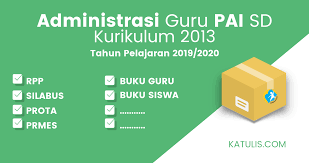 Formatnya dalam bentuk ms word yang bisa anda edit sesuai kebutuhan anda. Administrasi Guru Pai Sd Kurikulum 2013 Revisi 2019 Katulis