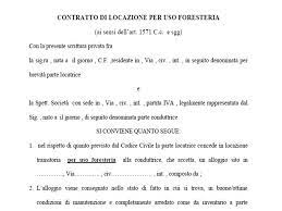 Modulo Contratto Di Locazione Ad Uso Foresteria
