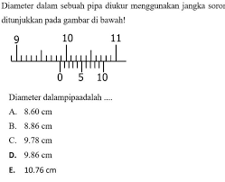 Secara umum, cara menentukan diameter pipa pada sistem penyedian air minum dari sumber menuju ke pengguna (sistem gravitasi) adalah sebagai berikut : Seorang Siswa Mengukur Diameter Sebuah Pipa Menggunakan Jangka Sorong Seperti Terlihat Pada Gambar Brainly Co Id