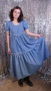 Batsheva Empire Dress Denim Garmentory